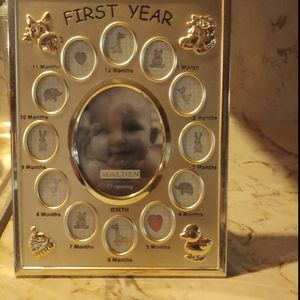 A baby picture frame
